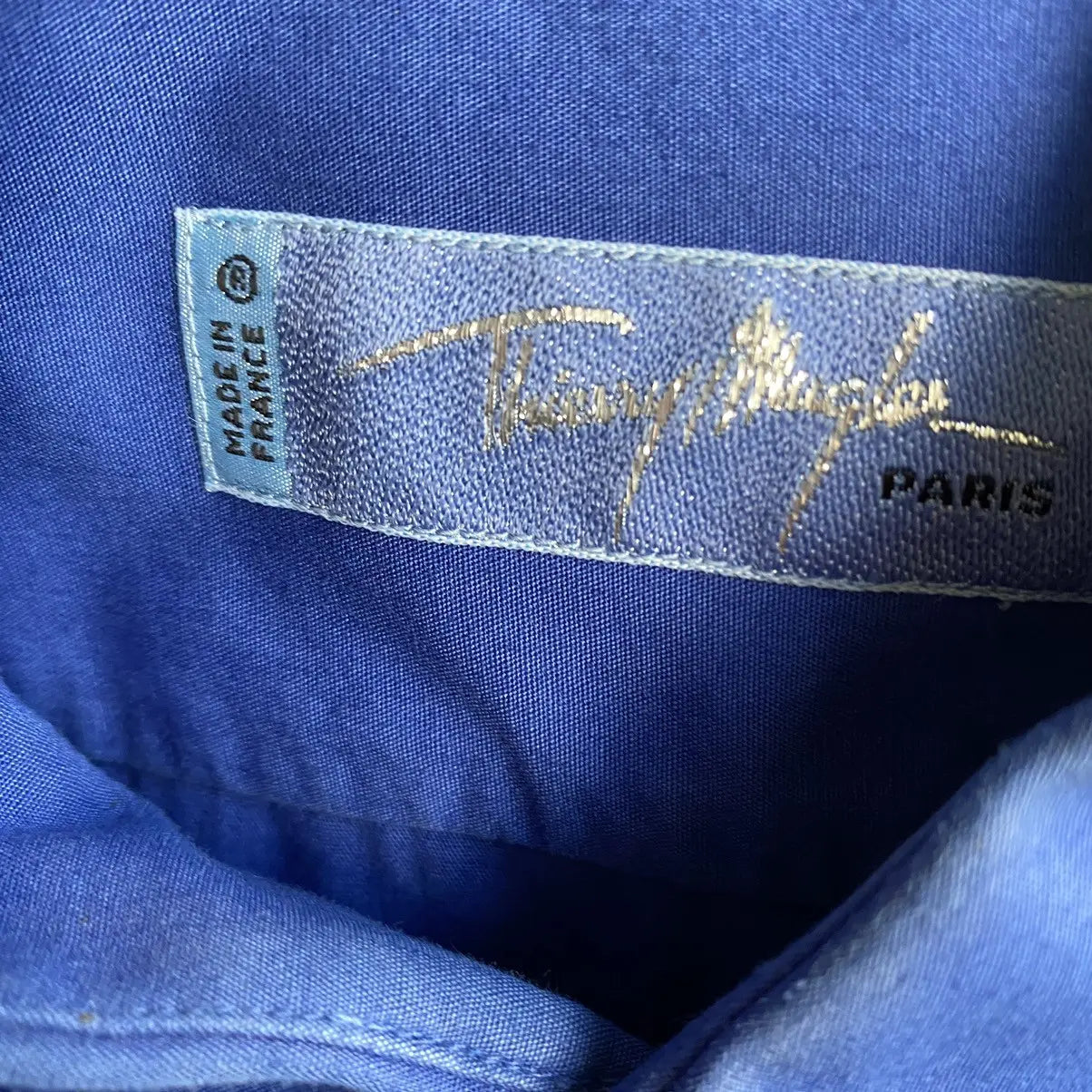 Mugler - Vintage Mugler Rivet Snap Buttons Shirt Made In France