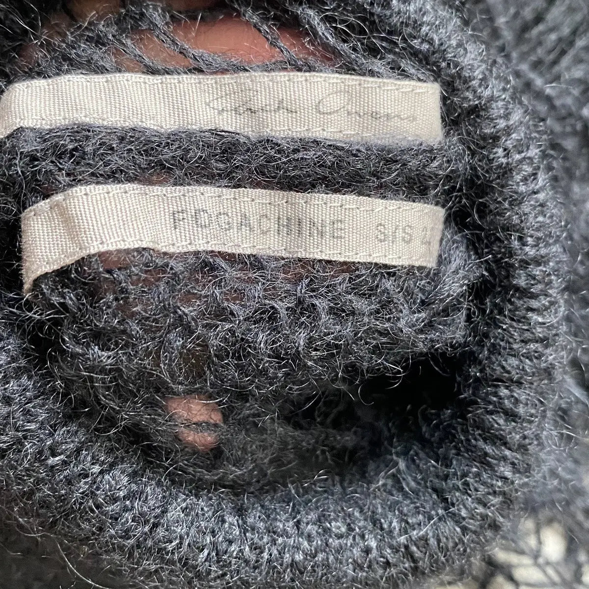 Rick Owens : SS20 “Fogachine” Mohair Spider Web Banana