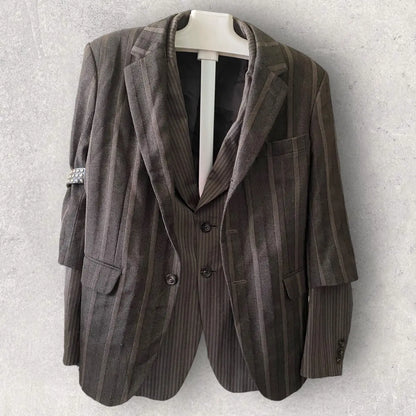 Comme des Garcons : Vintage Fall00 Double Layer Blazer With Bondage Stud Strap