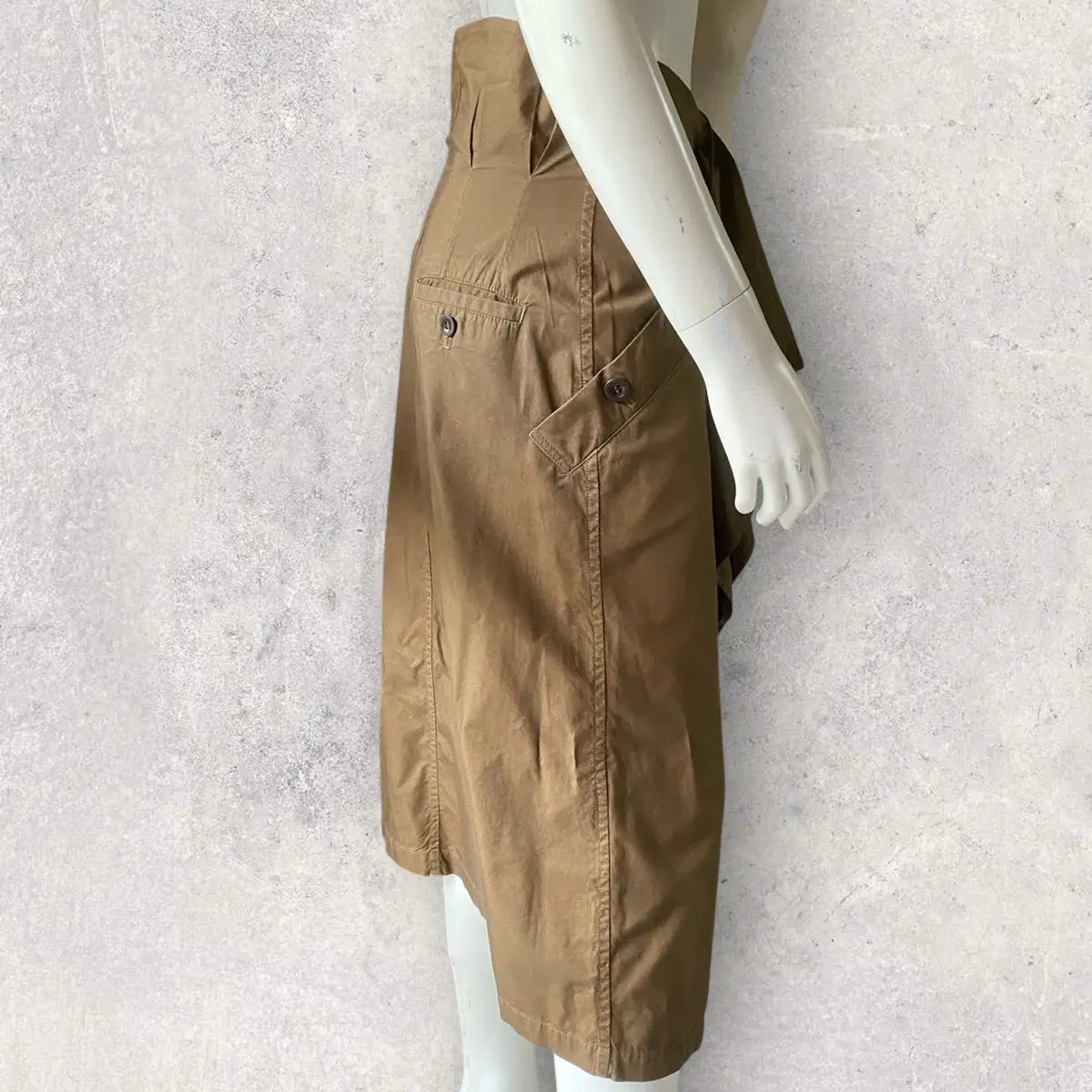 Yohji Yamamoto - Military Green Asymmetric Skirt