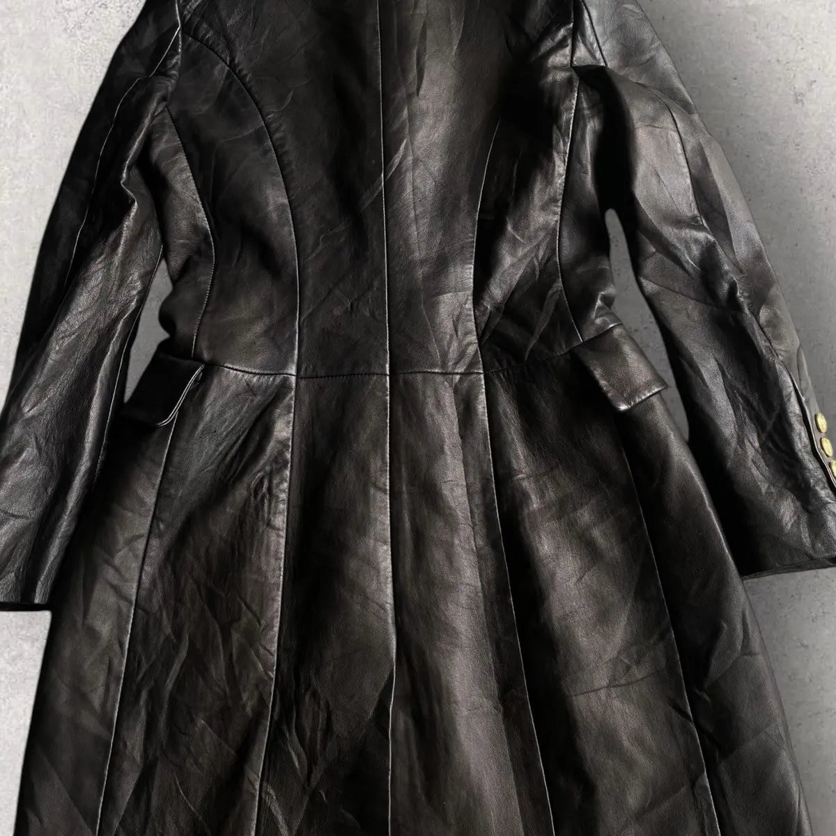 Balmain - Double Breasted Sheep Leather Coat