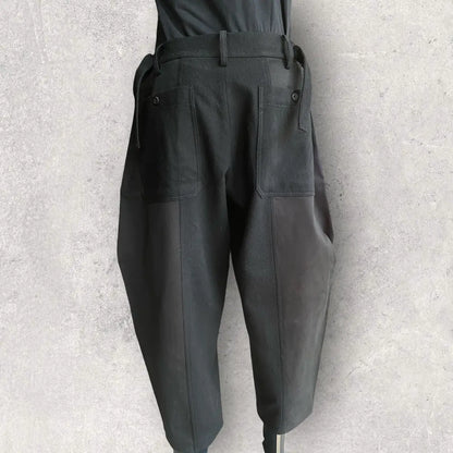 Yohji Yamamoto - 1/10 Flannel Waist Adjustable vertical joint pants