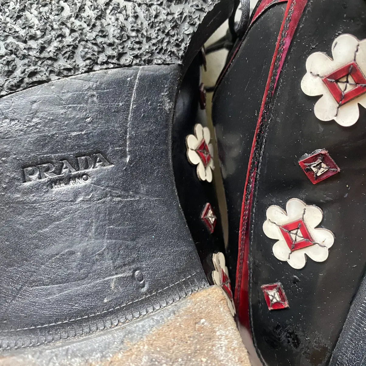Prada - FW12 Runway Floral applique’ Shoes