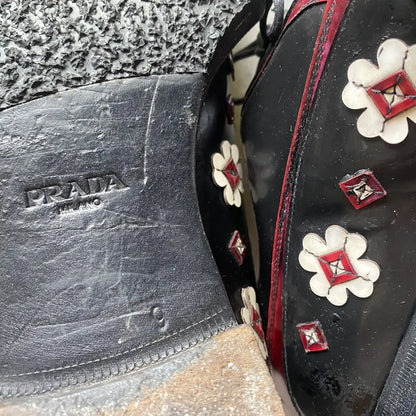 Prada - FW12 Runway Floral applique’ Shoes