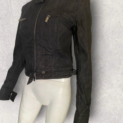 Gucci - 1999 Raw Denim Rider Jacket By Tom Ford Era