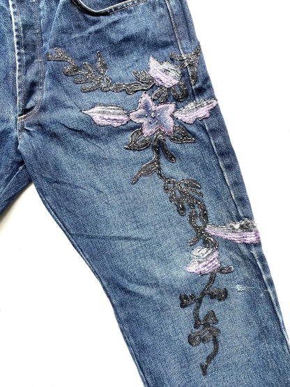 Gucci - Fall99 AD And Runway Floral Embroiled Denim