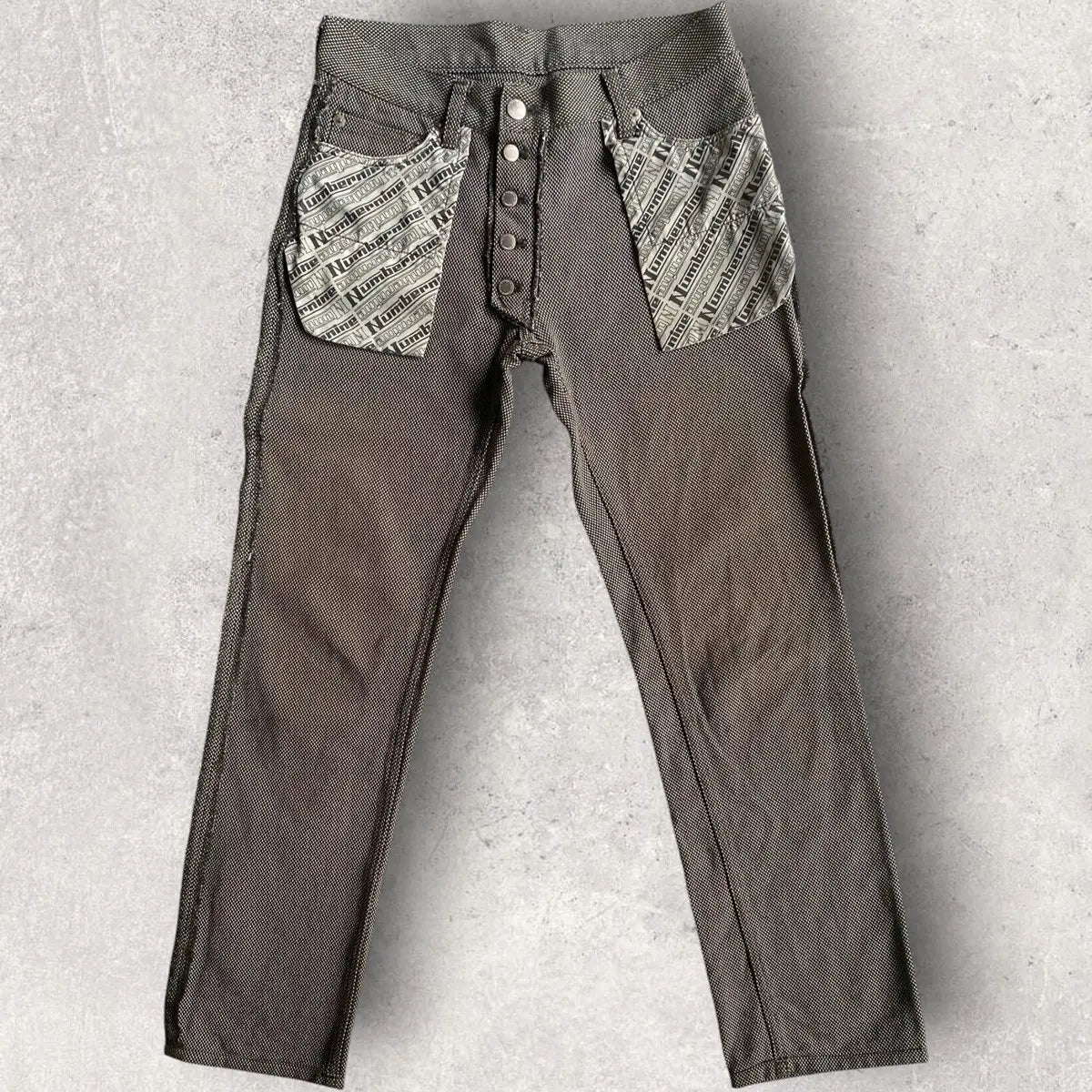 Number (N)ine  Vintage SS00 “Extra Heavy” Inside Out Jacquard Denim