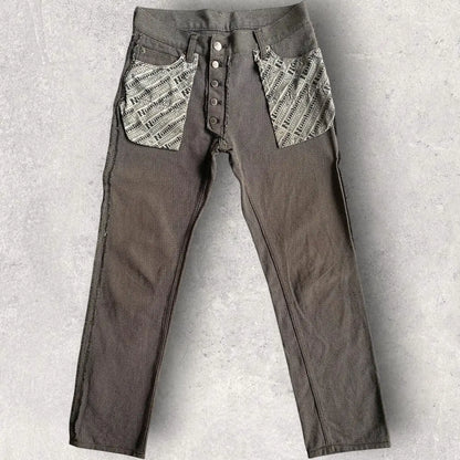 Number (N)ine  Vintage SS00 “Extra Heavy” Inside Out Jacquard Denim