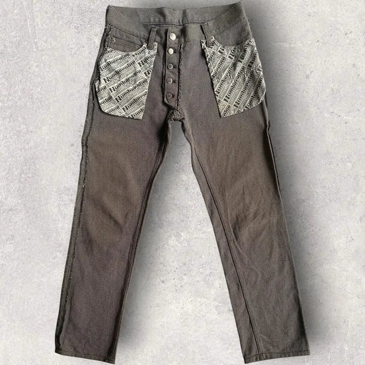 Number (N)ine  Vintage SS00 “Extra Heavy” Inside Out Jacquard Denim