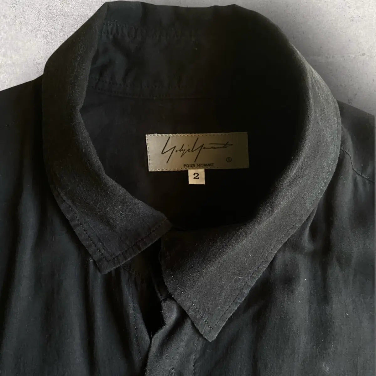 Yohji Yamamoto - SS20 Asymmetric Collar Tencel Shirt