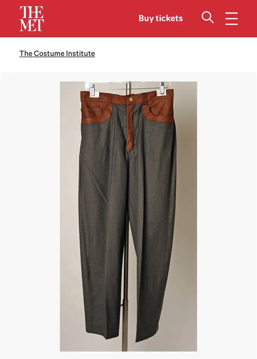 Vivienne Westwood - Vintage 80’s Museum Piece Leather Waist Stripes Pants