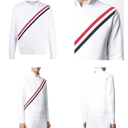 Thom Browne - SS21 Diagonal Stripe Crew Neck Sweater