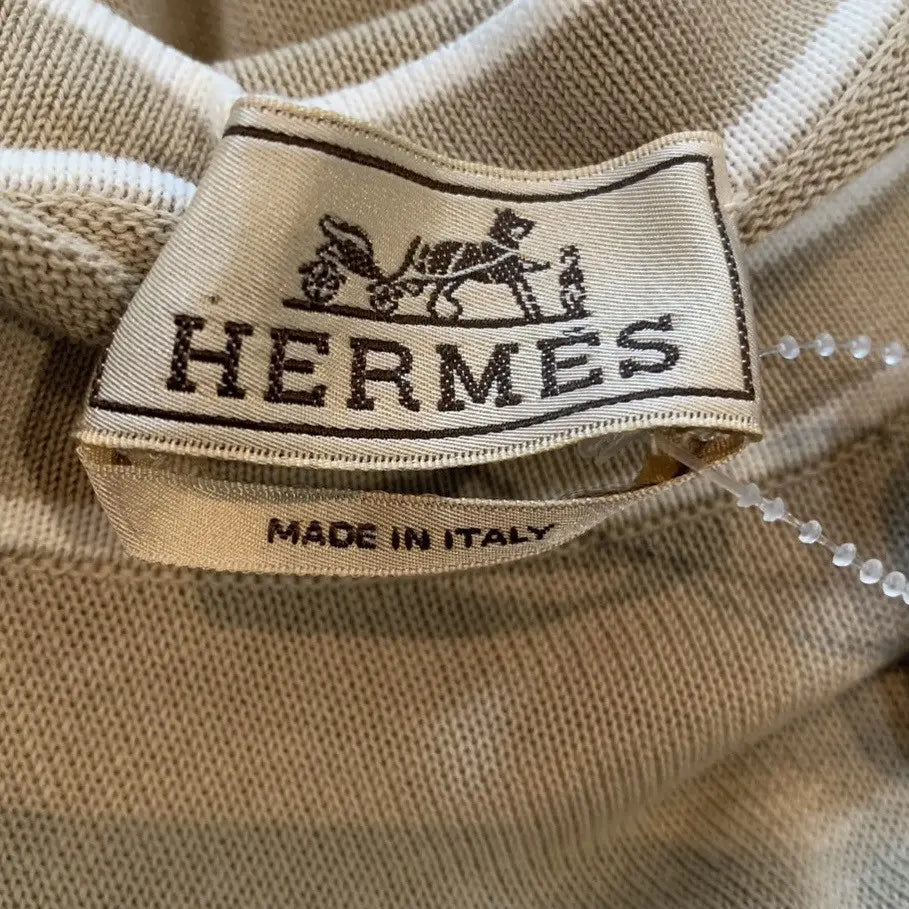 Hermes - Beige Tipping T Shirt