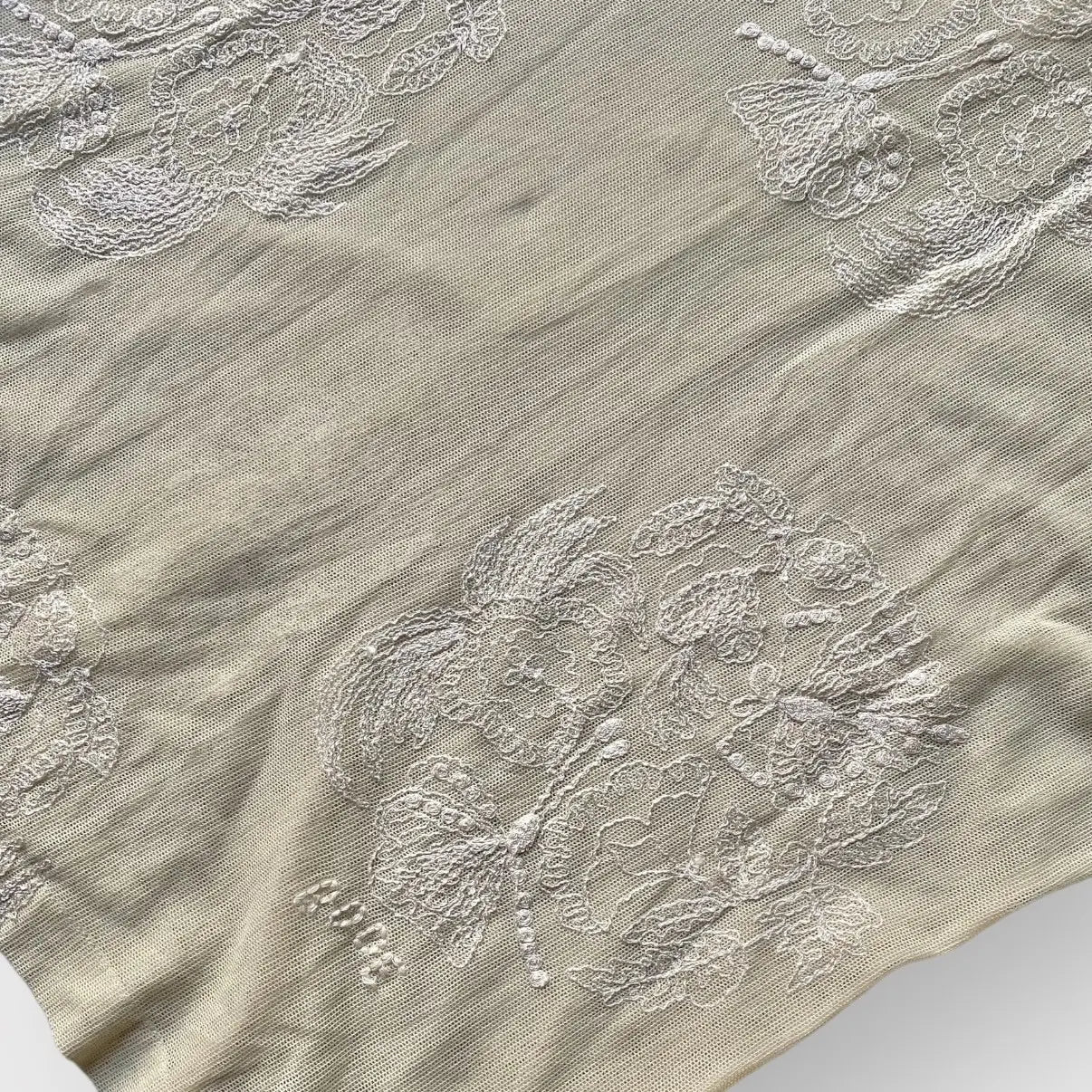 Bode - Moth Veil embroidered Mesh shirt