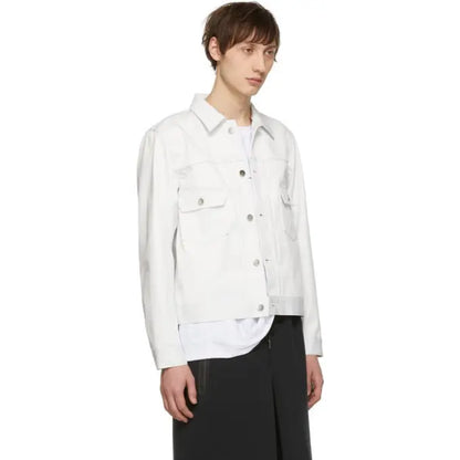 Comme des Garcons - White Water-Resistant Pleated Jacket