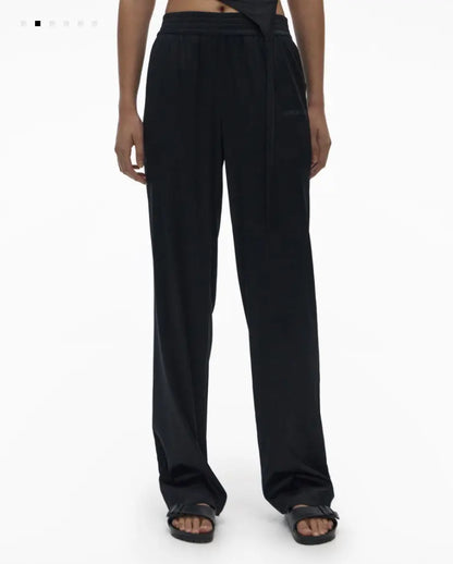 Helmut Lang - Wide Leg Silk Pant with an elastic waistband