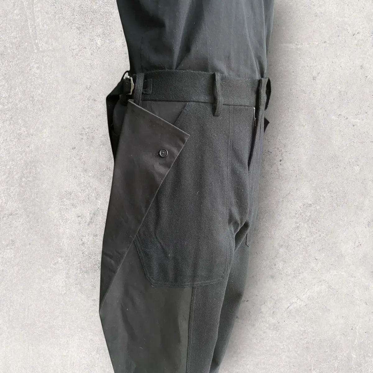 Yohji Yamamoto - 1/10 Flannel Waist Adjustable vertical joint pants