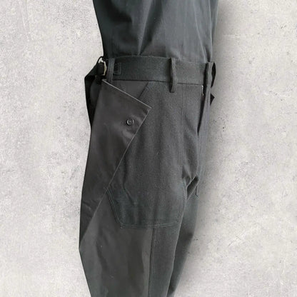 Yohji Yamamoto - 1/10 Flannel Waist Adjustable vertical joint pants