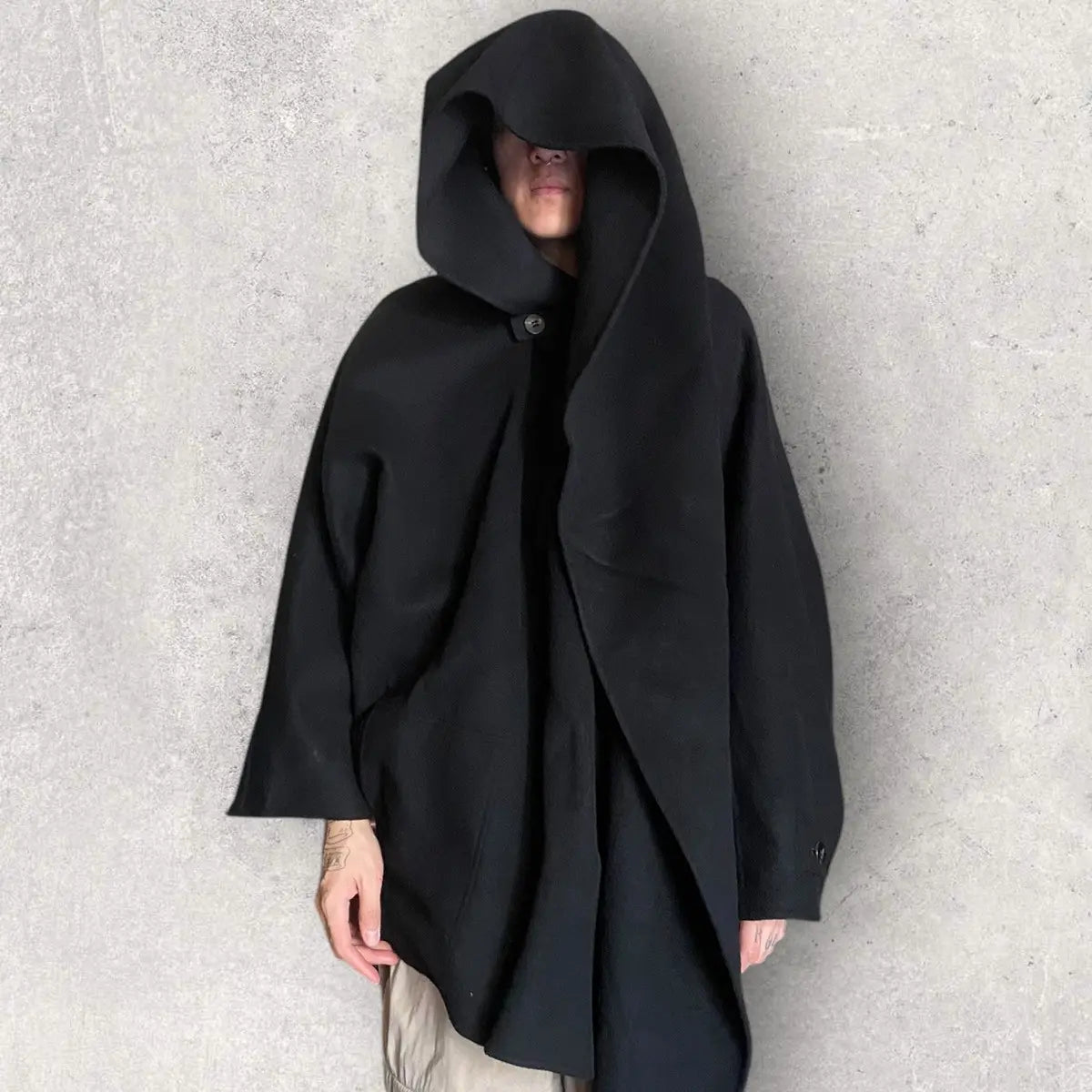 Issey Miyake - Vintage Issey Miyake Asymmetric Oversized Wool Wind coat