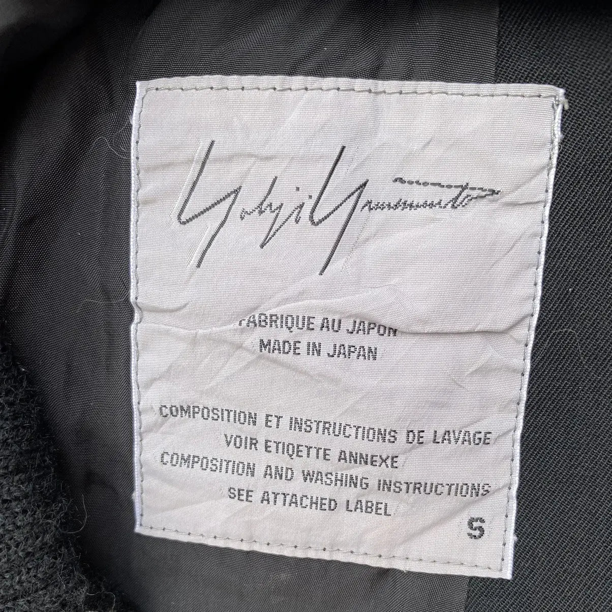 Yohji Yamamoto - Vintage Fall95 Wool Gabardine Shrunken Collar Bomber