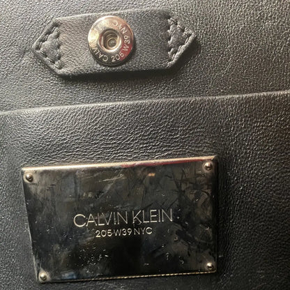 Calvin Klein 205W39NYC - Luxe Calf Leather Stripe Link Bucket Bag