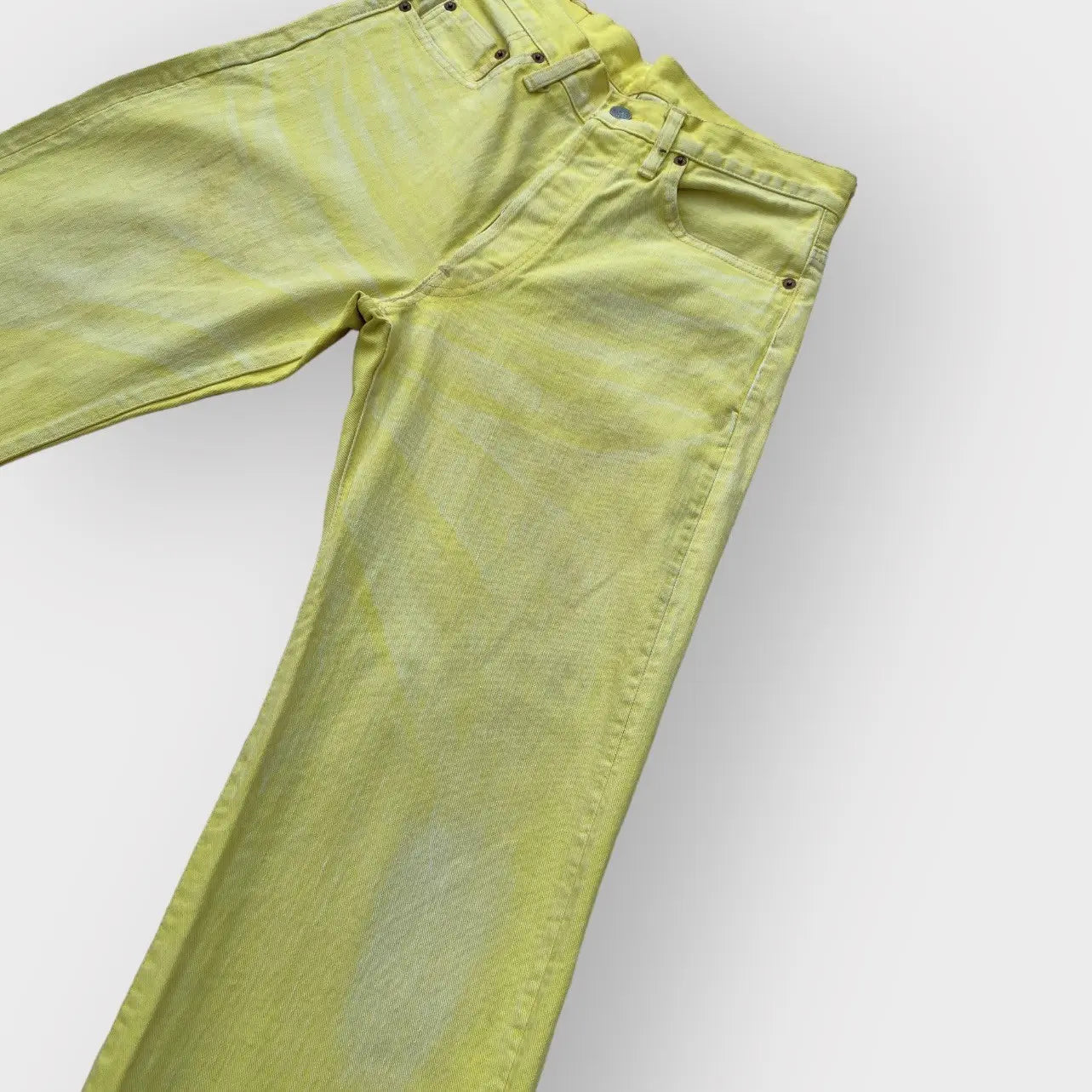 Yohji Yamamoto - SS02 Runway Yellow Wash Jeans