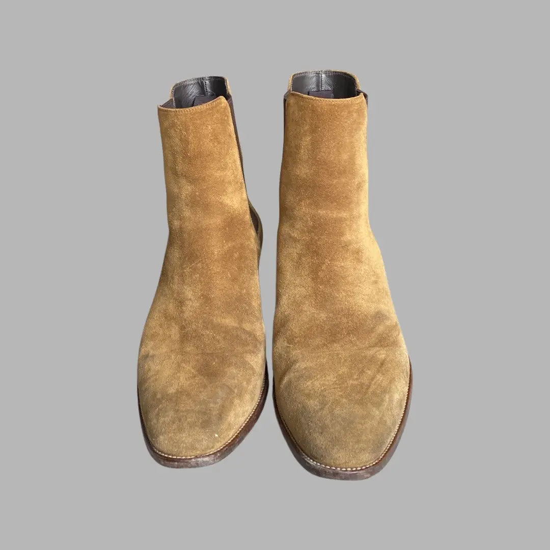 Saint Laurent Paris  SLP Wyatt 40 Suede Chealsea Boots