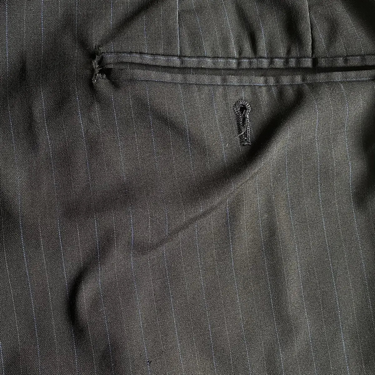 Jil Sander- Black/Blue Pinstriped Tailor Suit Set