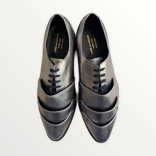 Comme des Garcons Homme Plus : Fall 16 Runway Silver Armor Shoes