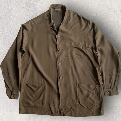 Yohji Yamamoto - Y’s For Men Brown Rayon Camp Collar Jacket