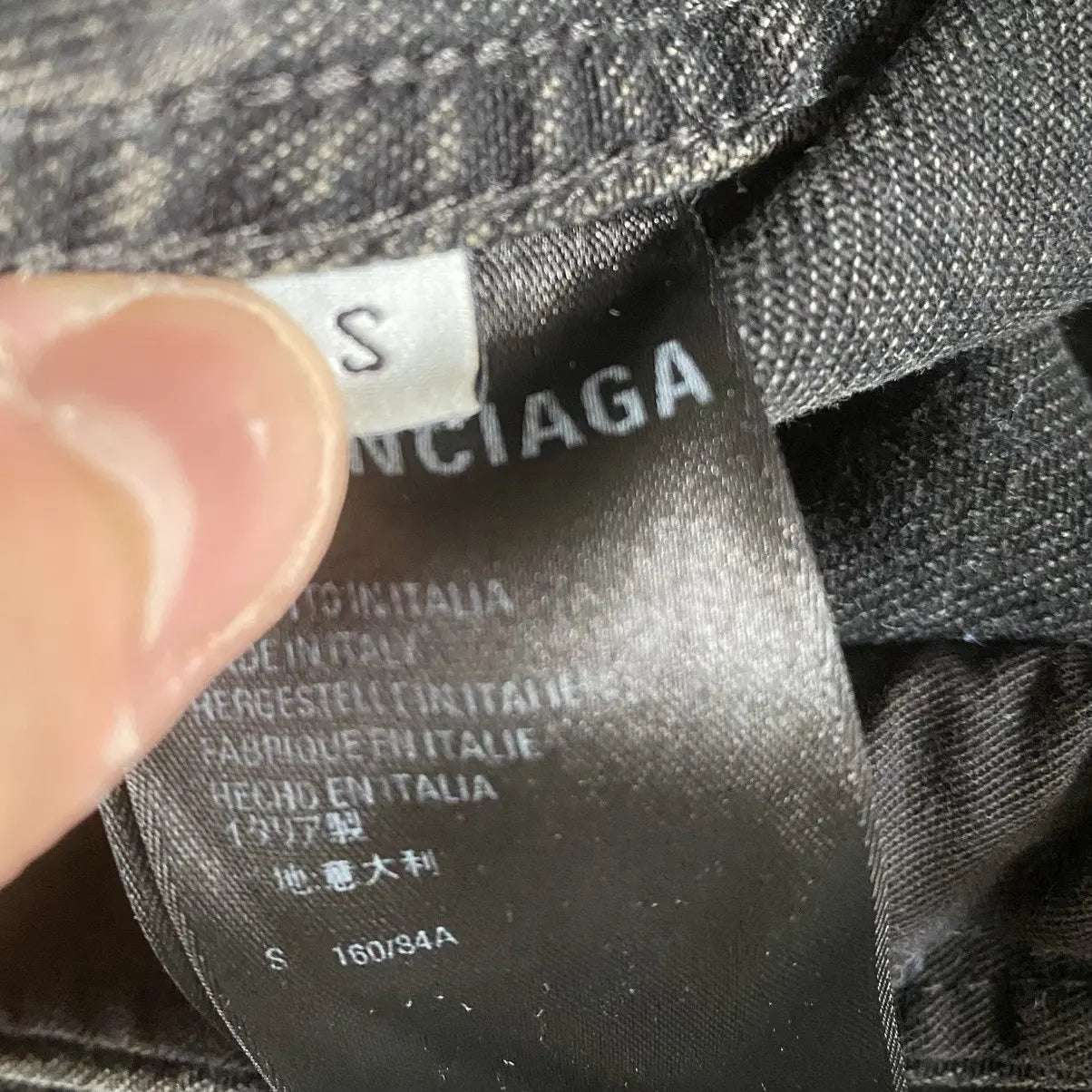 Balenciaga - Logo Spray Oversize Trucker Denim Jacket