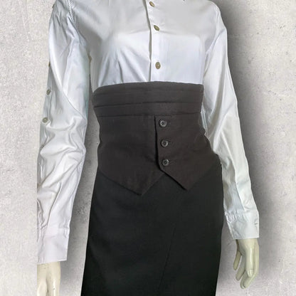 Yohji Yamamoto - Half Lower Vest With Back Strap Belt
