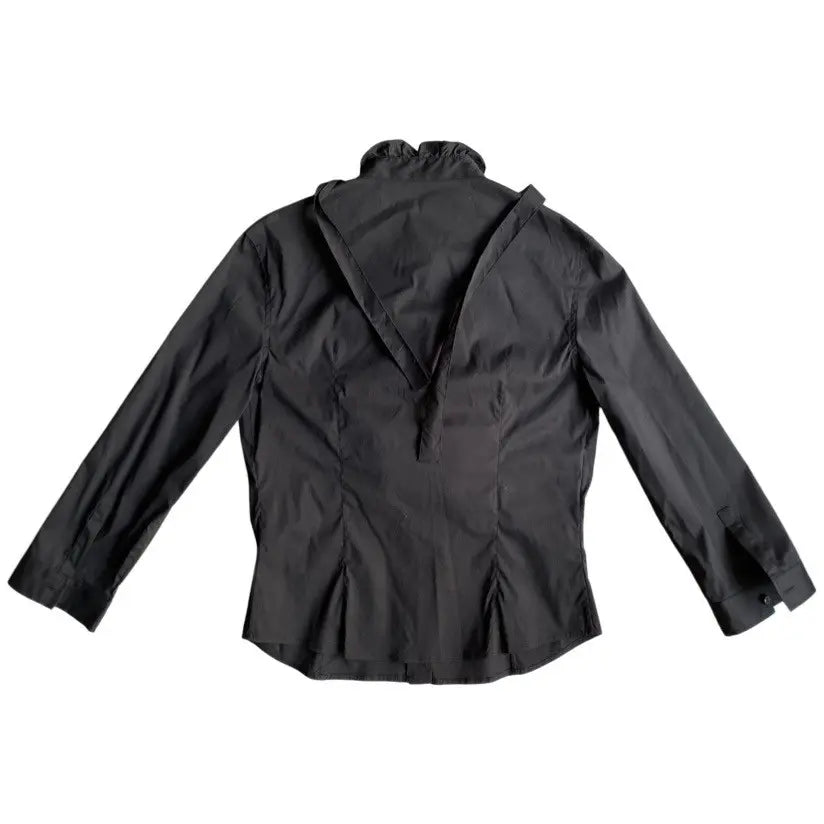 Prada - Black Ruffle Stretch Shirt