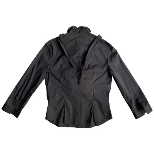 Prada - Black Ruffle Stretch Shirt