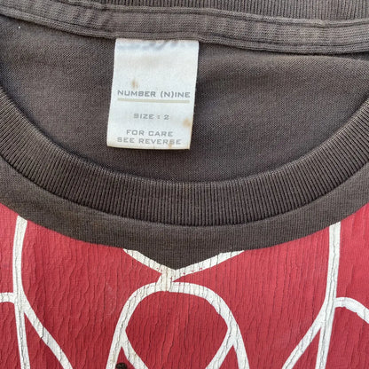 Number (N)ine - SS01 “Time Migration” School Of Visual Comedy Print Tee