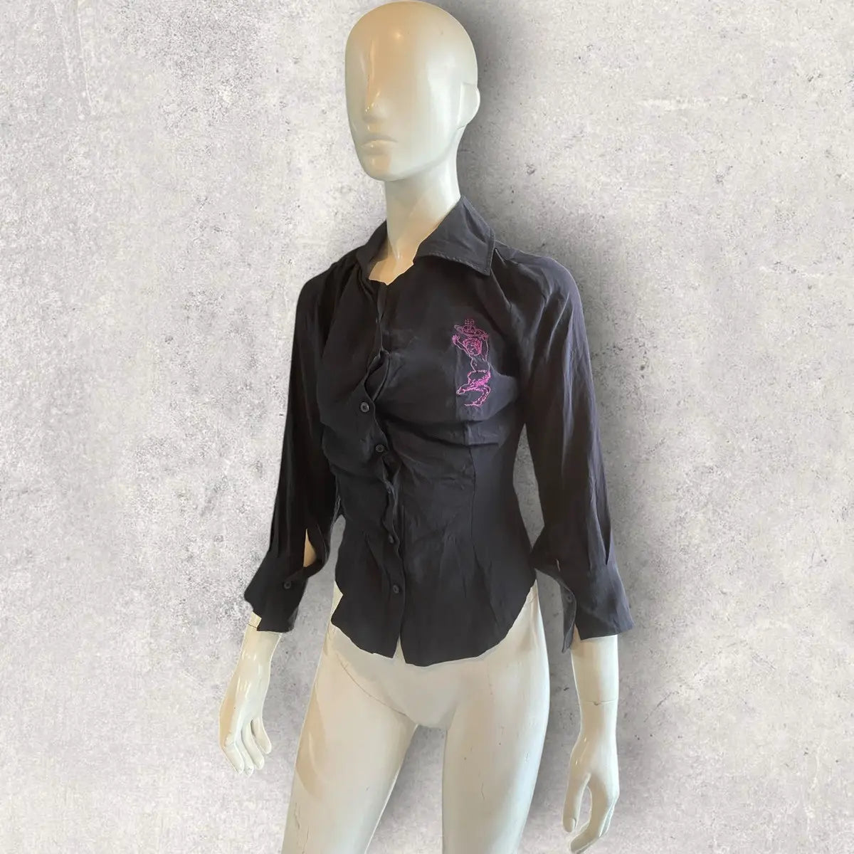 Vivienne Westwood - Gold Label Pan Embroidered Silk Drunken Shirt