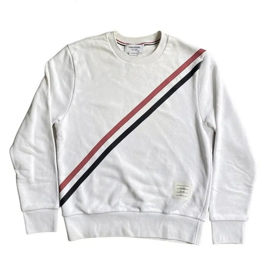 Thom Browne - SS21 Diagonal Stripe Crew Neck Sweater