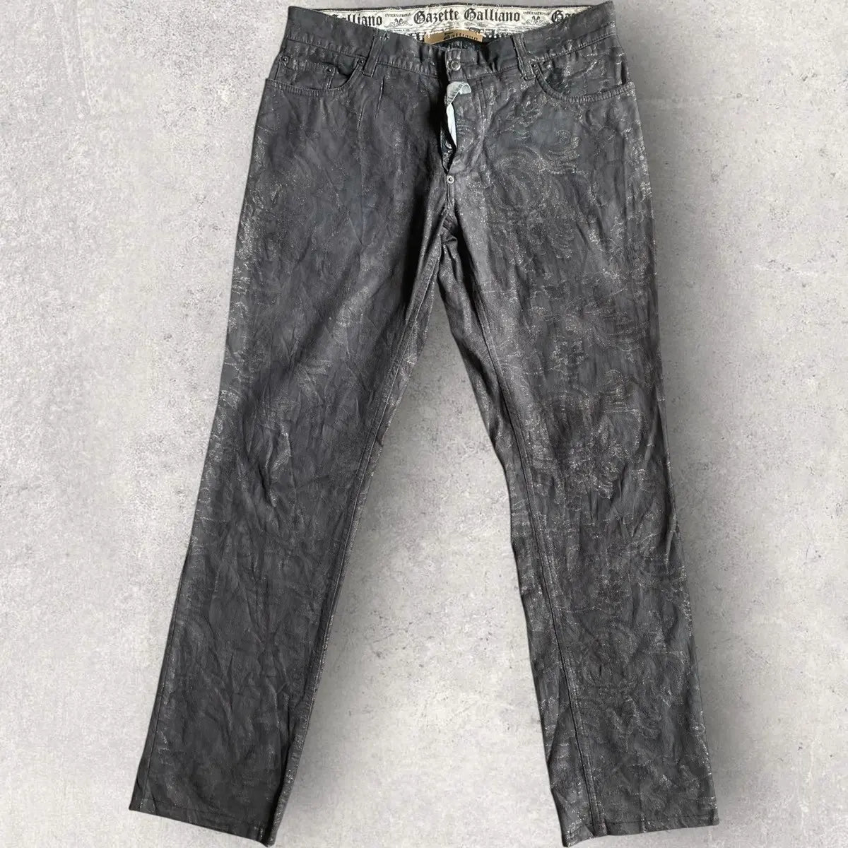 John Galliano - SS06 Wax Floral Jacquard Pants