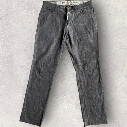 John Galliano - SS06 Wax Floral Jacquard Pants