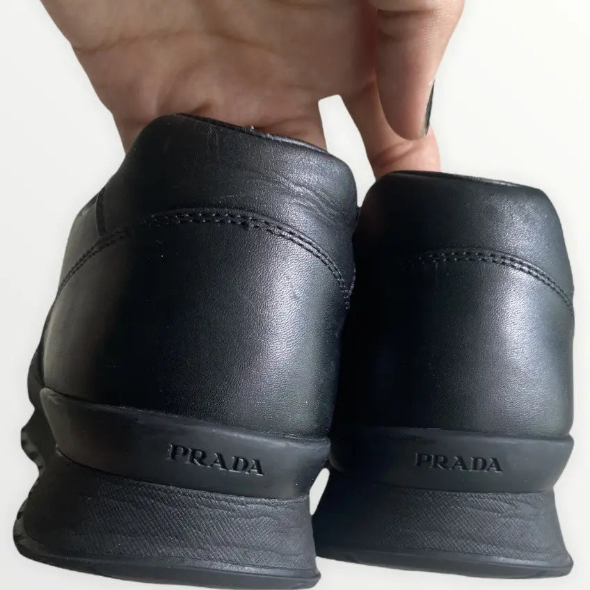 PRADA - Vitello Plume Running Sneakers