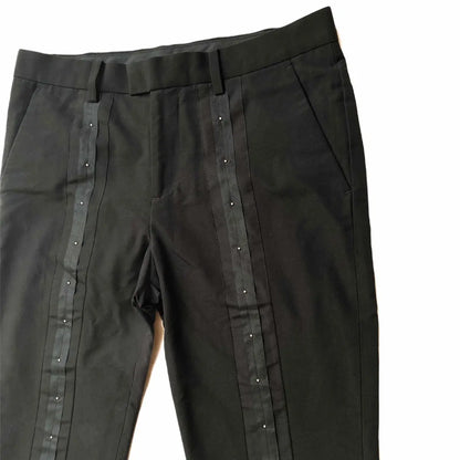 Undercover - Black Front Studded Cropped Trousers