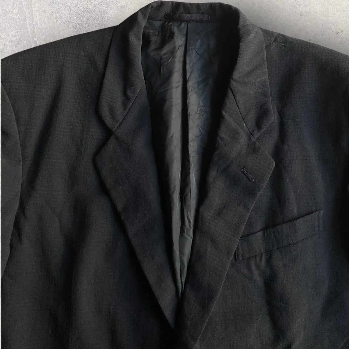 Comme des Garcons - Vintage 1989 Black Plaid Wool Oversized Blazer Jacket
