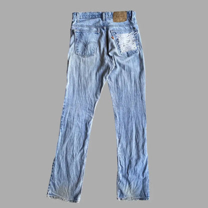 Levi's - Vintage 517 Orange Tab Sample Ripped And Repaired Bootcut