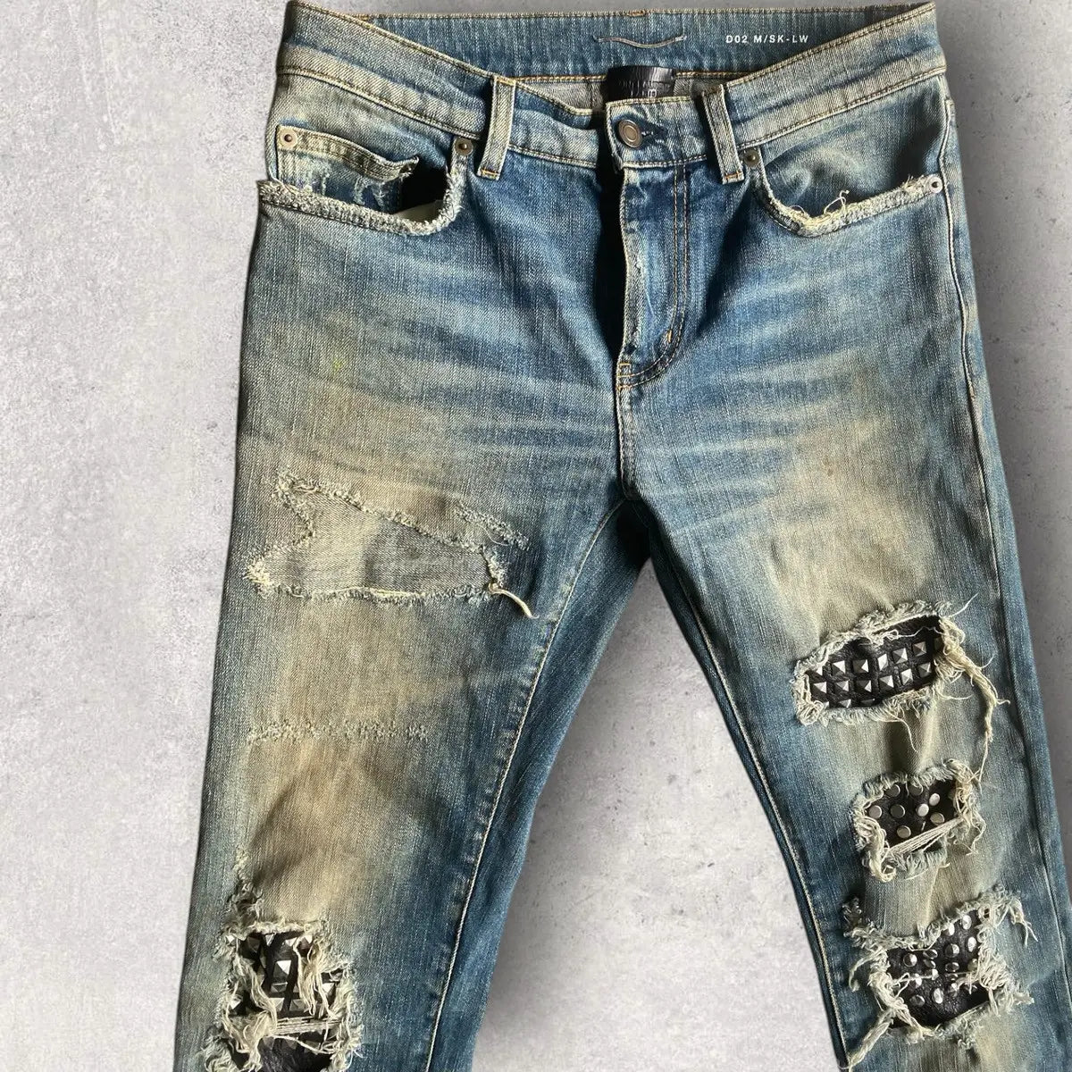 Saint Laurent Paris - SS16 Studded Leather Patch D02 Denim
