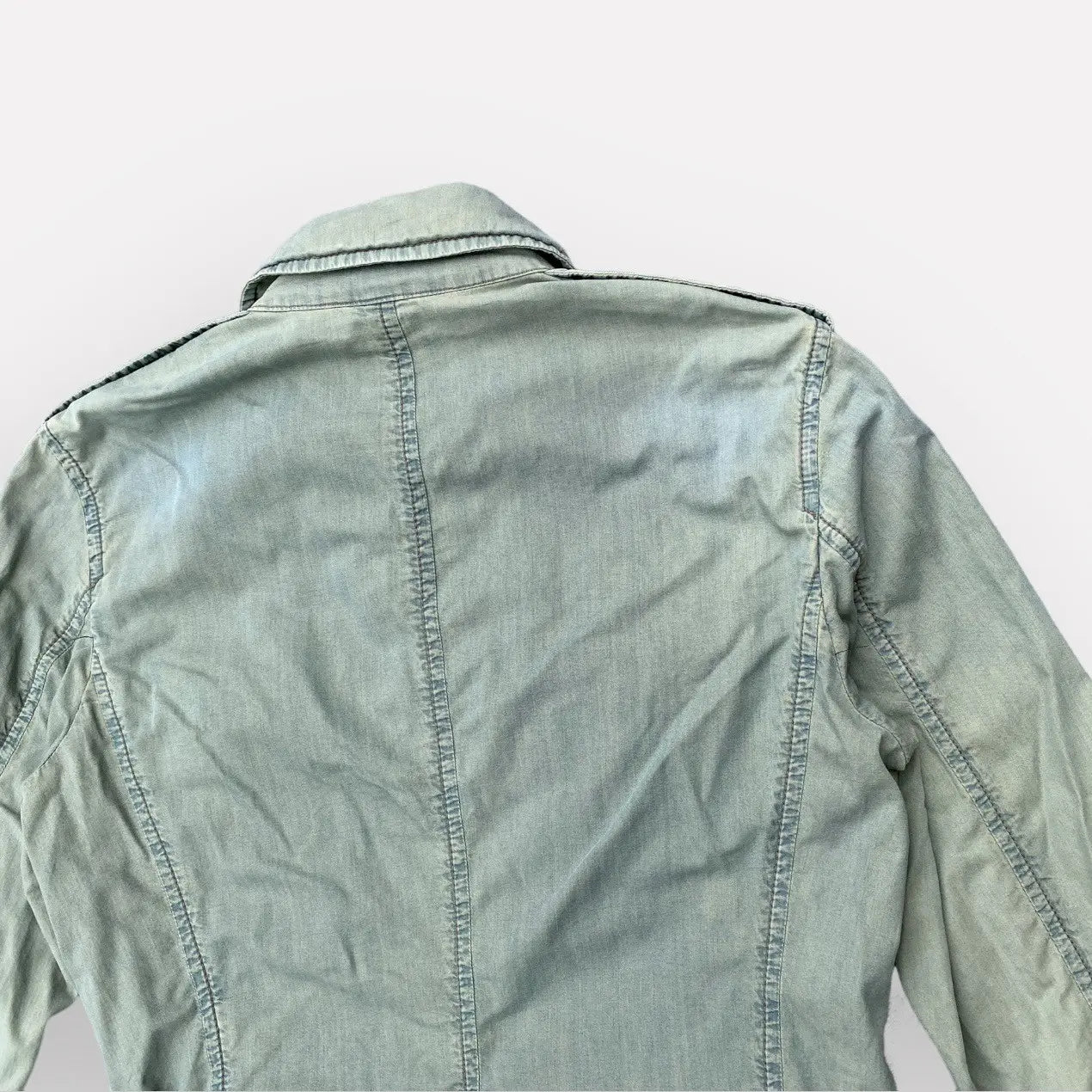Prada - SS05 Runway Worn Denim Military Belted Back Jacket