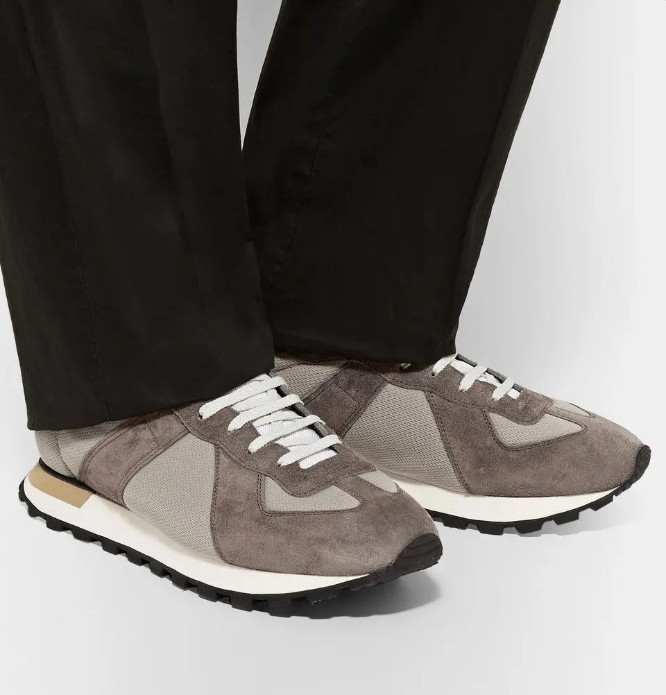 Maison Margiela - Replica Runner Mesh And Suede Sneakers