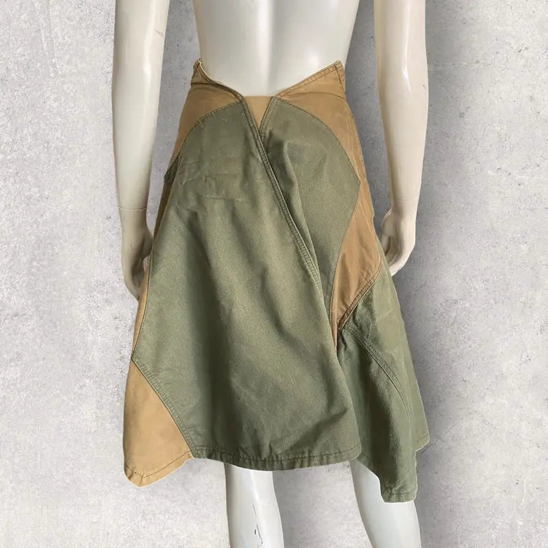Comme des Garcons - AW13 Comme Des Garcons Deconstructed Military Midi skirt