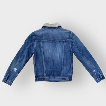 Saint Laurent Paris - SLP Corduroy Collar Denim Jacket