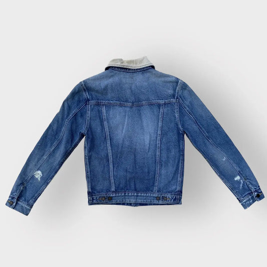 Saint Laurent Paris - SLP Corduroy Collar Denim Jacket