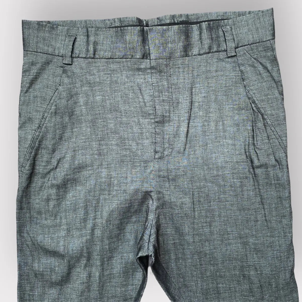 Haider Ackermann - Cotton/Linen Blend Drop Crotch Cropped Stretch Pants